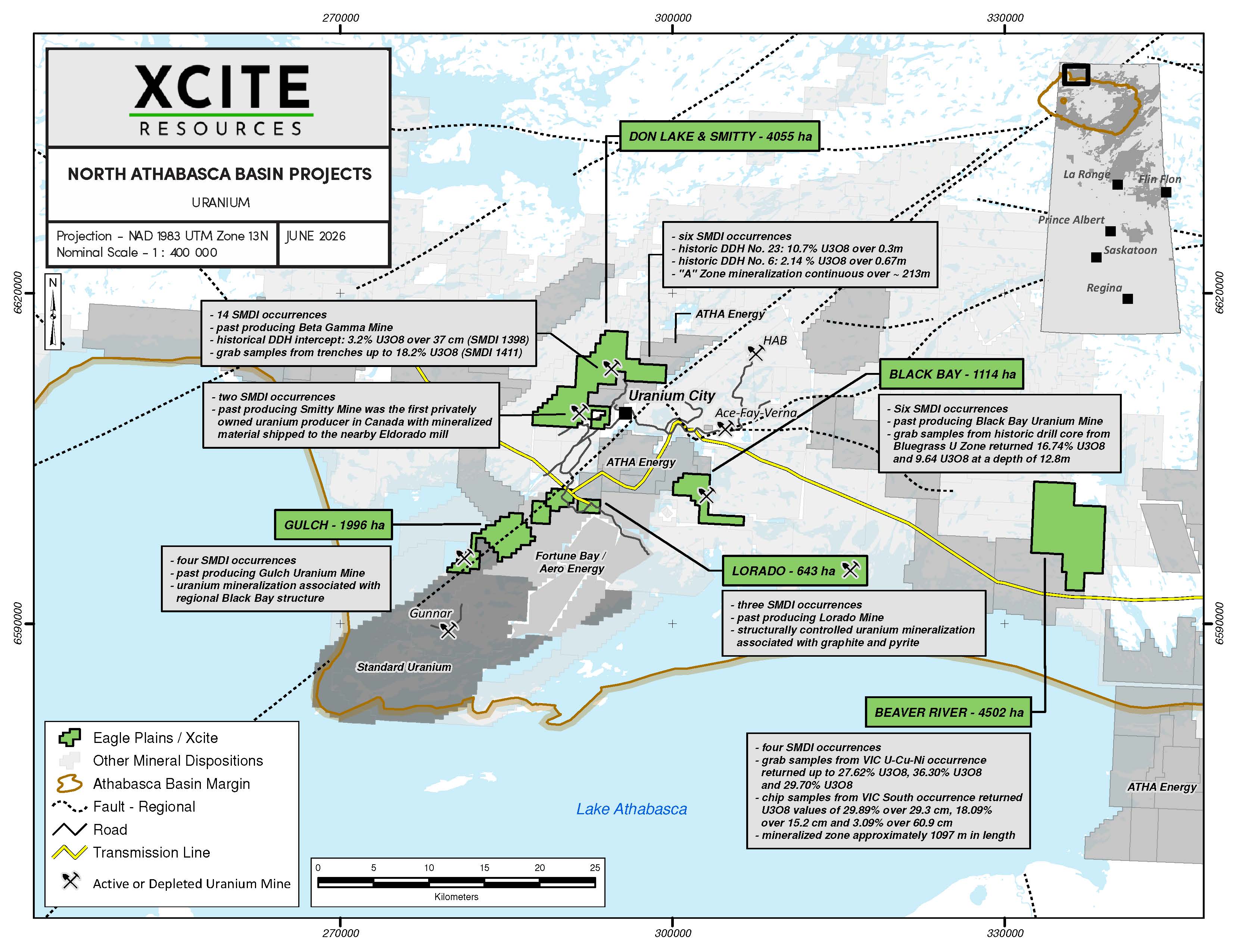 Xcite Define Uranium Geophysical Trends at Black Bay, Lorado and